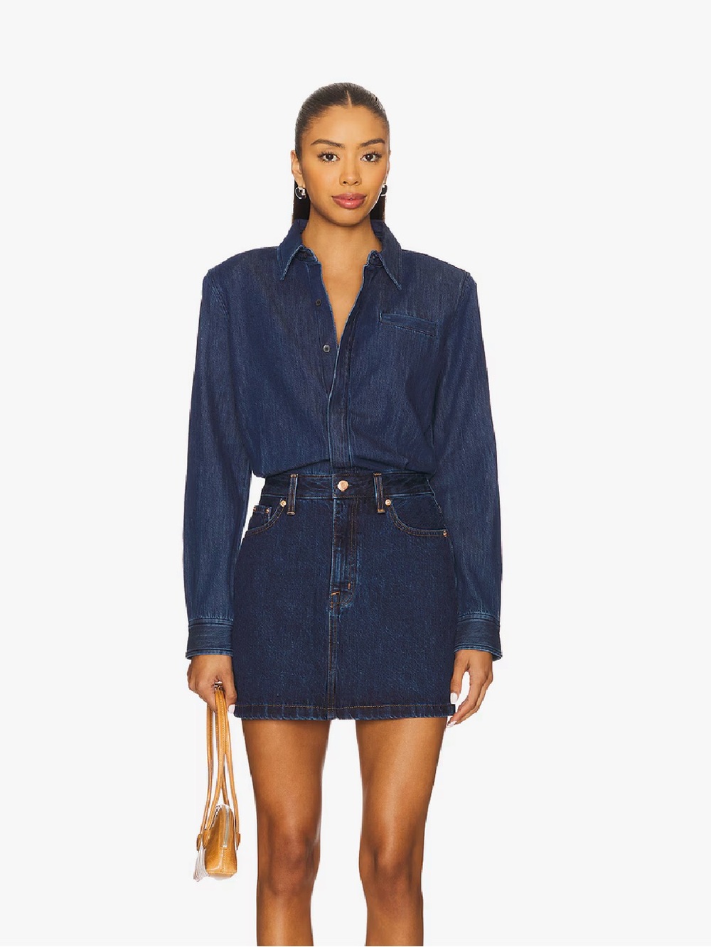 pistola Gemini Dark Blue Denim Mini Dress